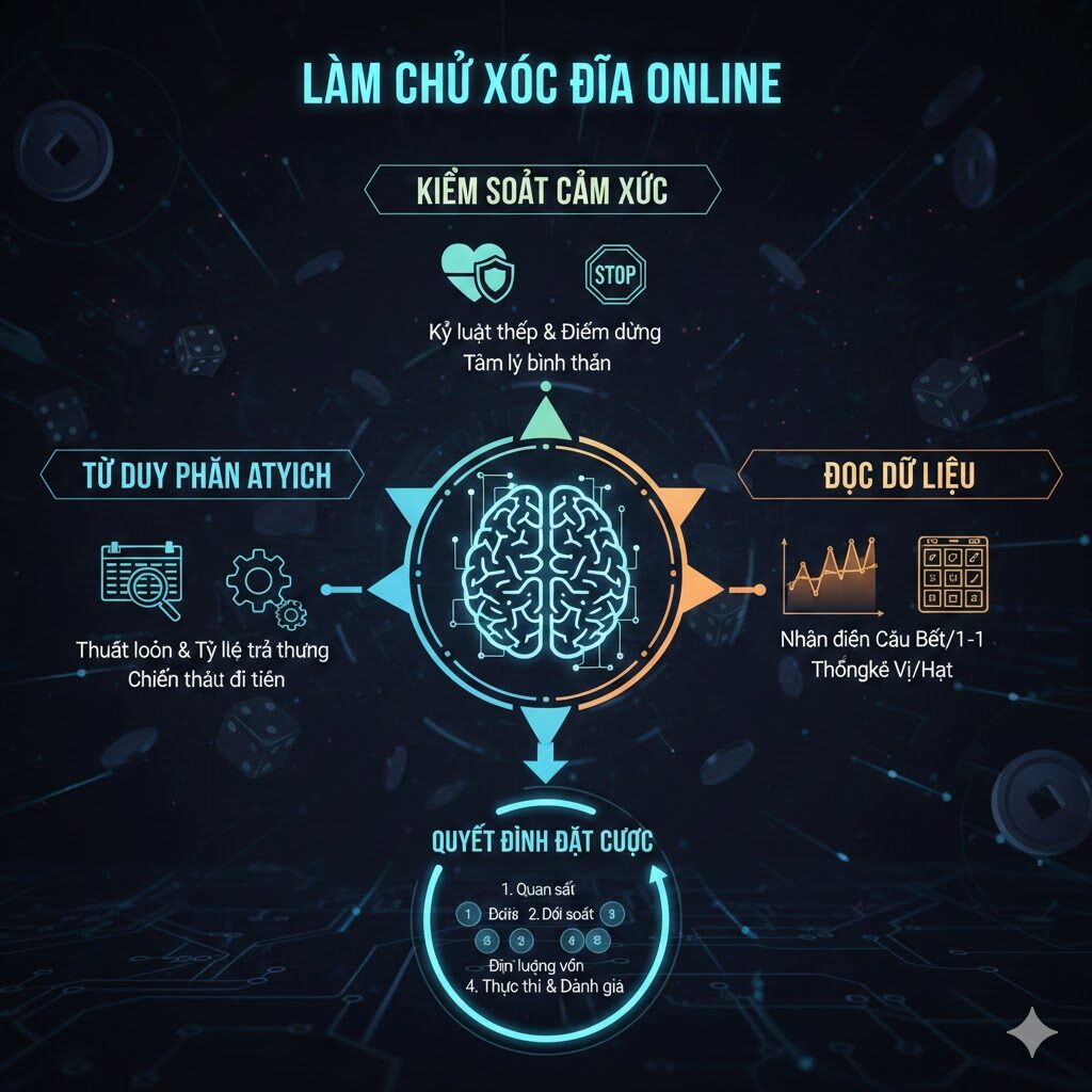 Làm chủ tư duy và cảm xúc trong xóc đĩa online
